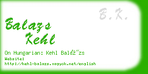 balazs kehl business card